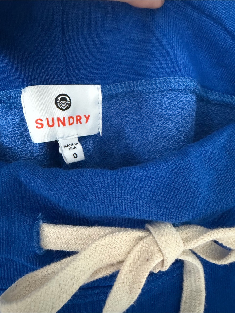 SUNDRY Blue & Green Striped Drawstring Lounge Shorts stripes, size 0, EUC - Picture 5 of 8